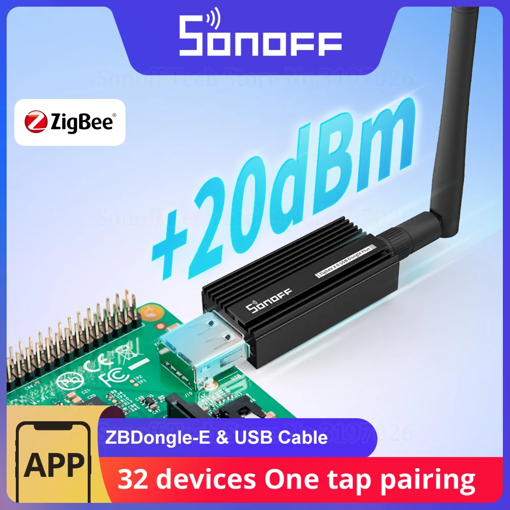 SONOFF ZBDongle-E USB Dongle Plus ZigBee 3.0 Wireless Zigbee Gateway Analyzer ZHA Zigbee2MQTT Pre-Flashed As Coordinator