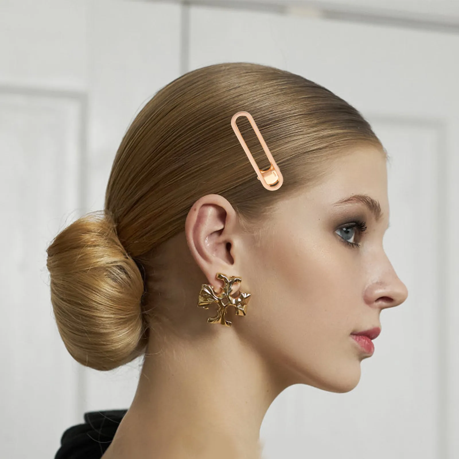 50Pcs Hollow Hairpins DIY Gold Iron Hair Clips Hairdressing Accessories for Crafts Salon Styling Barrettes Hair Barrettes