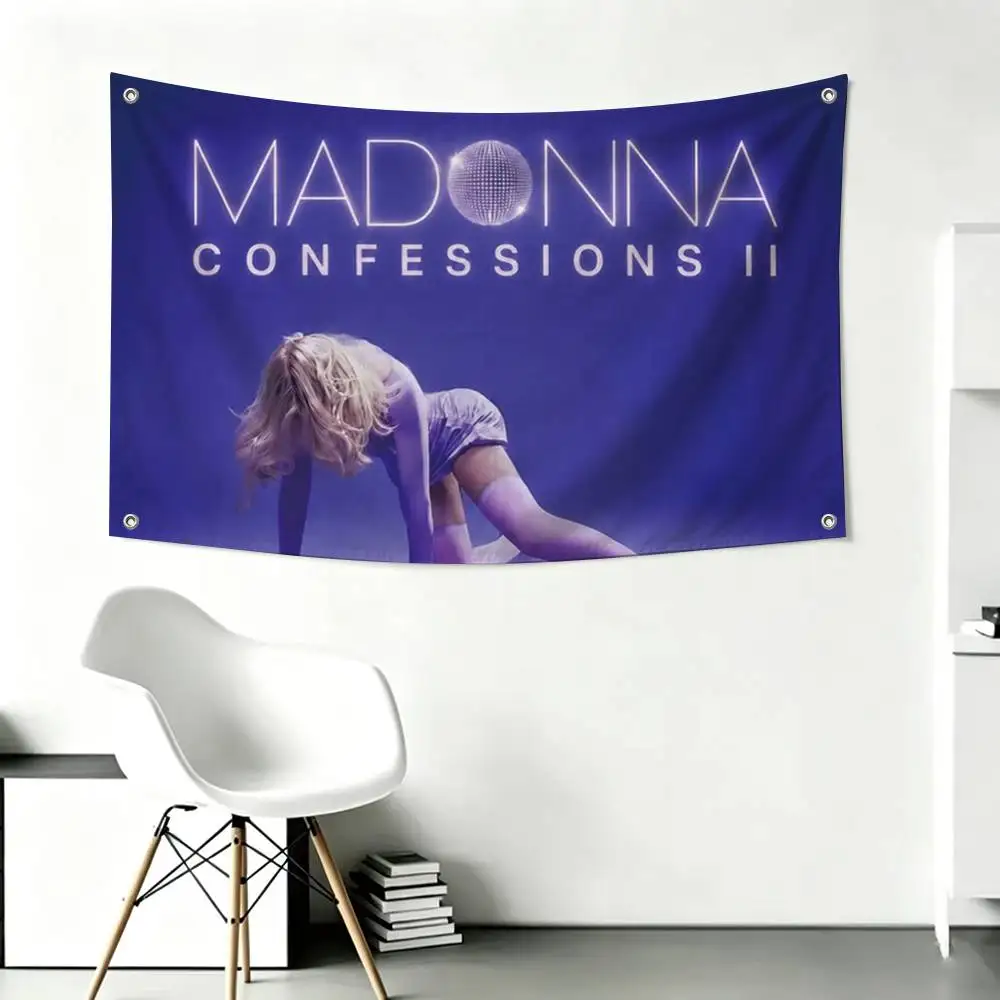 For Madonna Confessions II Flags Wall Hanging Tapestry Outdoor Garage Room Decorative flag Background Blanket