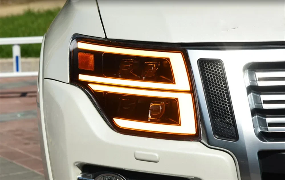 

LED Headlight Pajero V93 V95 V9 DRL Daytime Running Light With Turn Signal Accesorios para auto