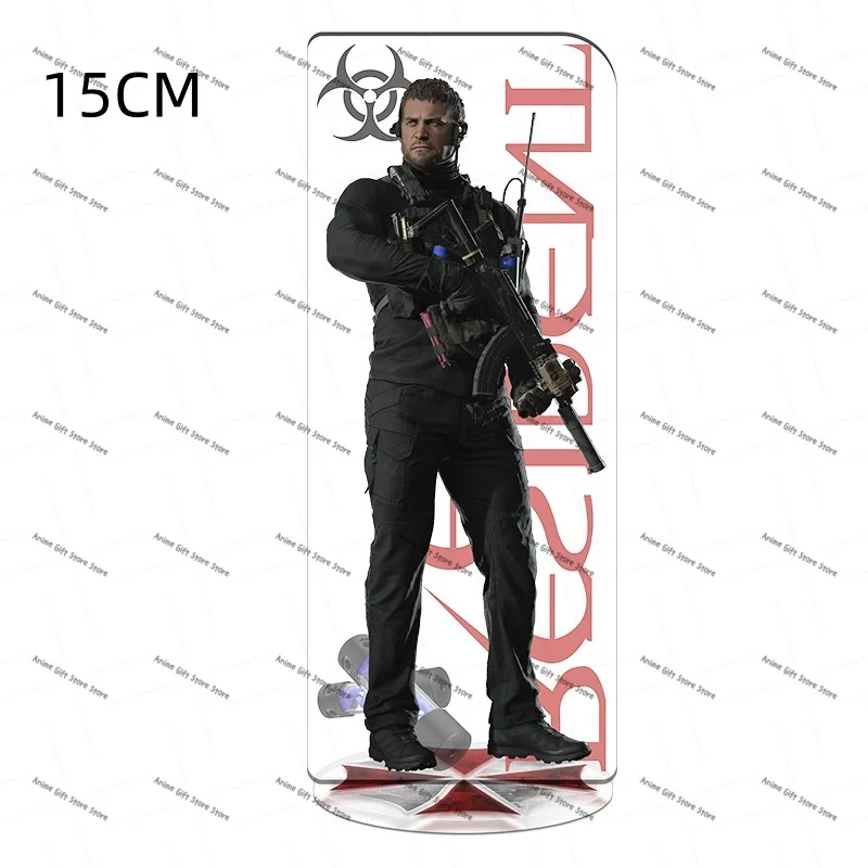 Resident Evil Castle Reset Leon Scott Kennedy Keychain Acrylic Stand Model Wholesale Game Related Products Desktop Ornament Gift