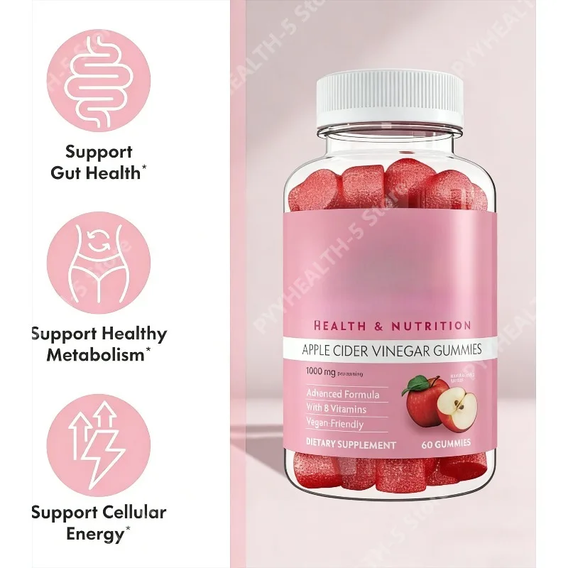

Apple Cider Vinegar Gummies, 60 Count Gummies Support Gut Health – Vegan-Friendly - Beet and Pomegranate Superfood Powders