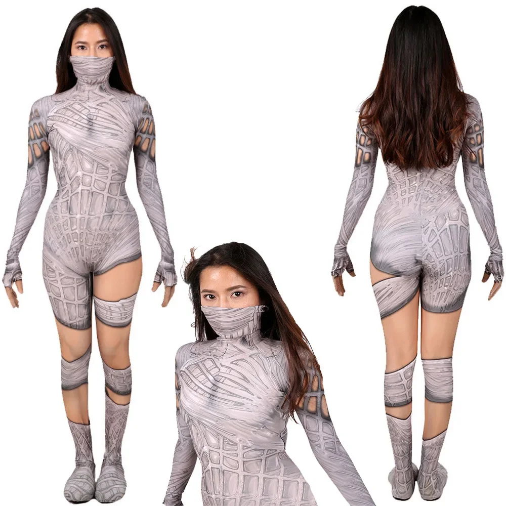 Initial Silk Cindy Moon Cosplay Spiderwomen Costume Superhero Spandex Zentai  Bodysuit Disfraces De Halloween Costume for Female