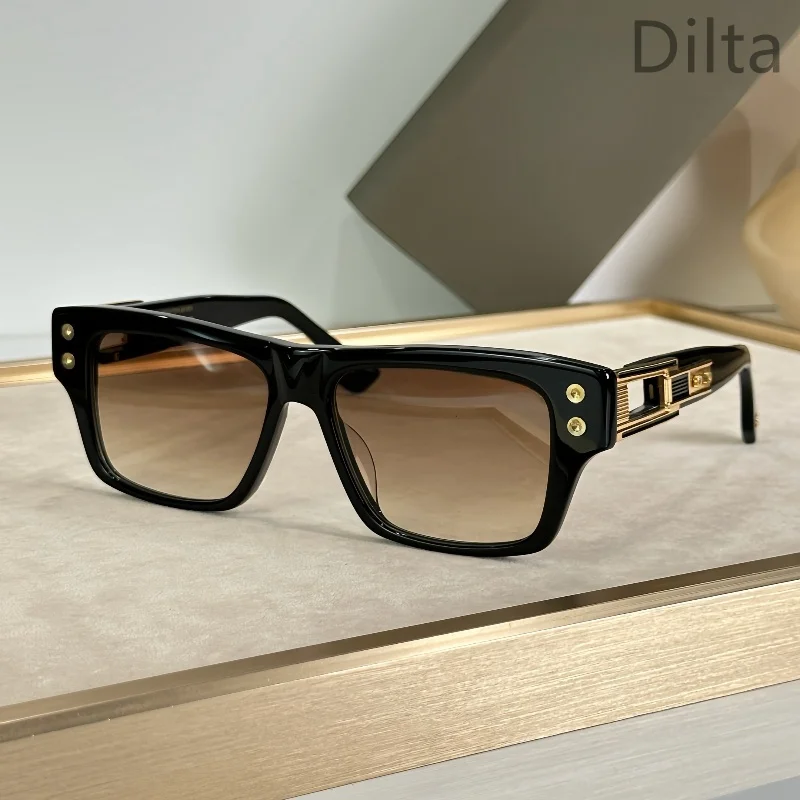 DILTA GRANDMASTER SEVEN DTS407 Luxury Designer Rectangle sunglasses Women UV400 Outdoor Double Bridge lunette soleil femme