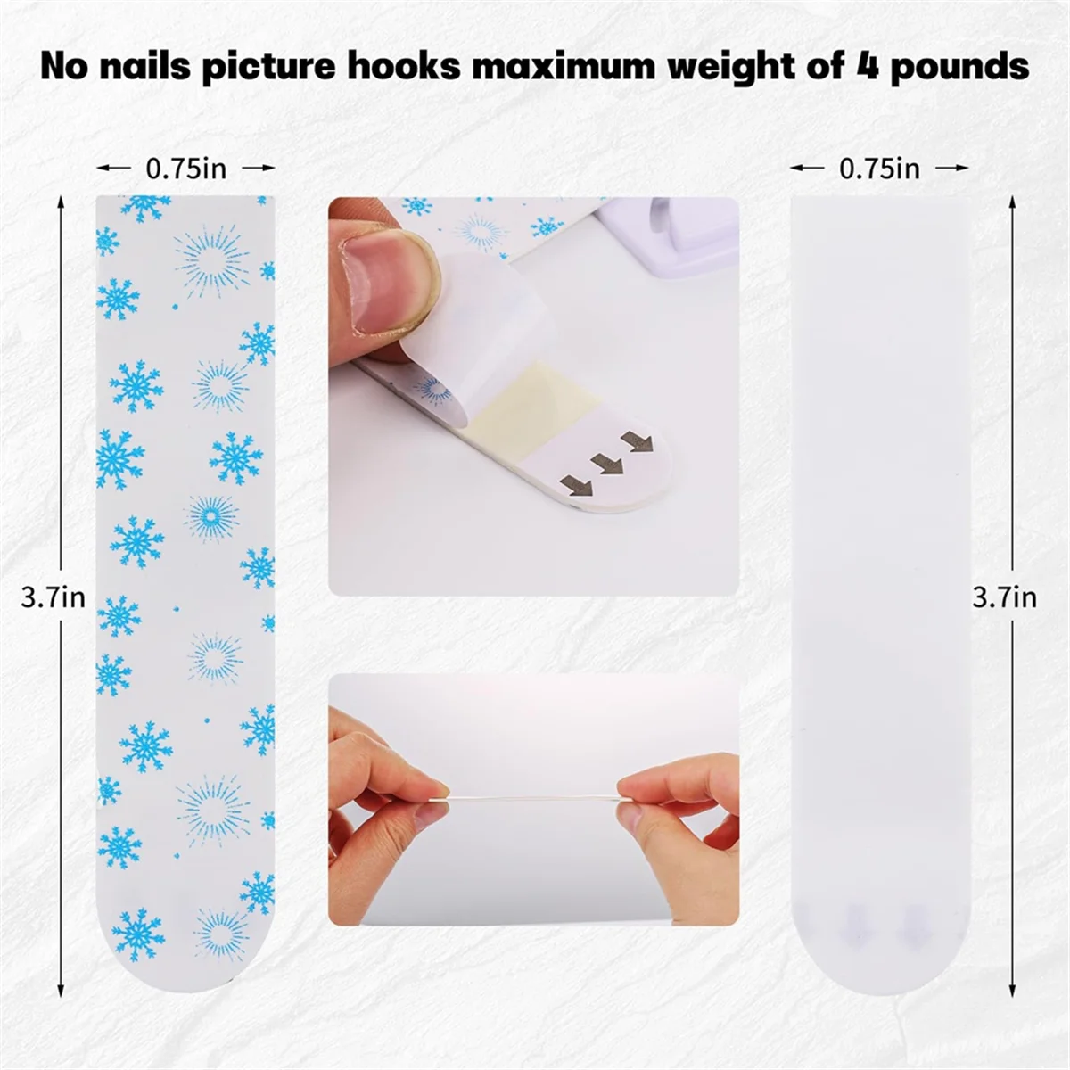 

AT59 18 упаковок вешалок для картин, вешалки для картин с зубьями со съемными клейкими полосками, подвешивание картин на стене без гвоздей