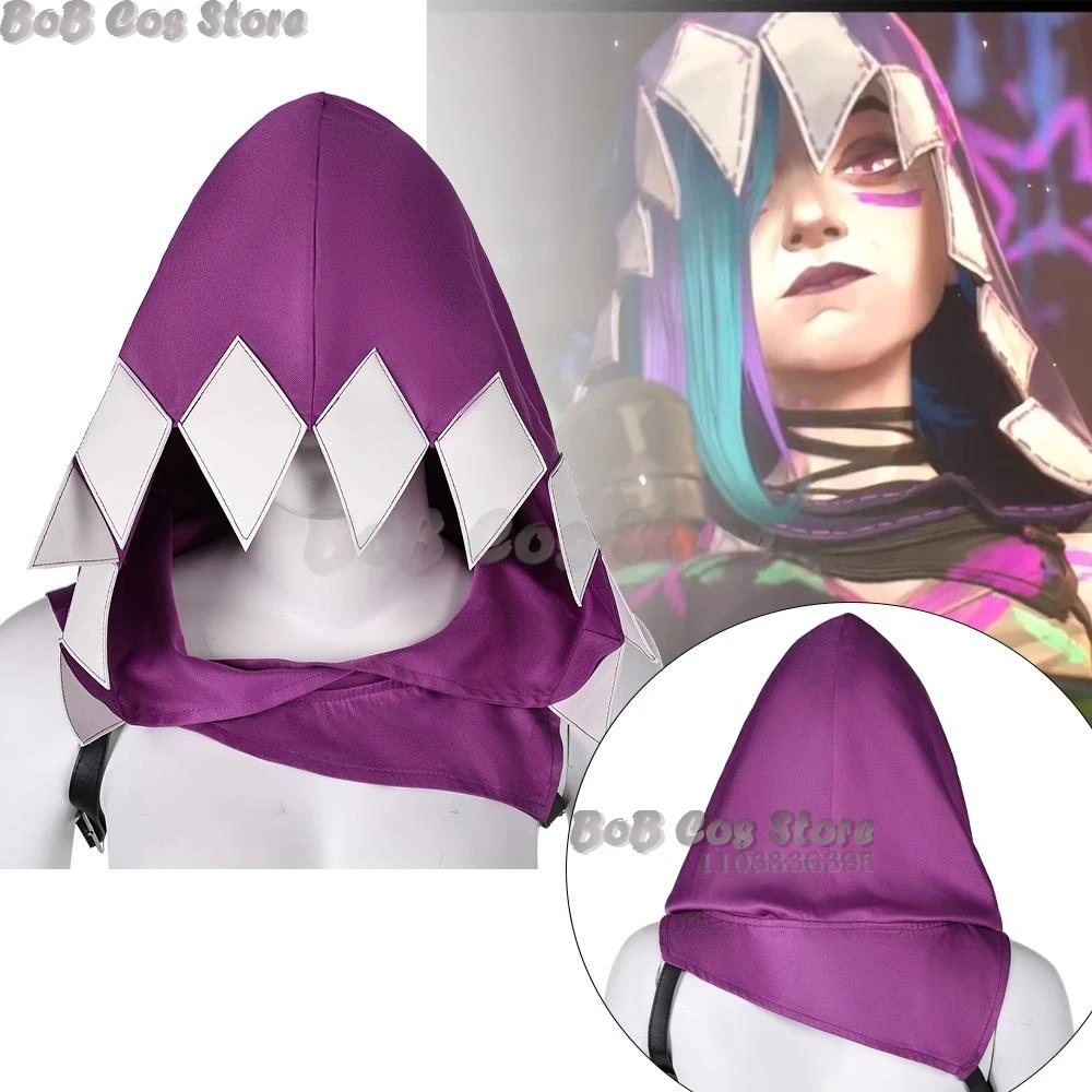 Jinx Arcane New Look Style Outfit Game League of Legends Cosplay Costume Hat Cape Clock Women Girl Uniform Halloween Customized