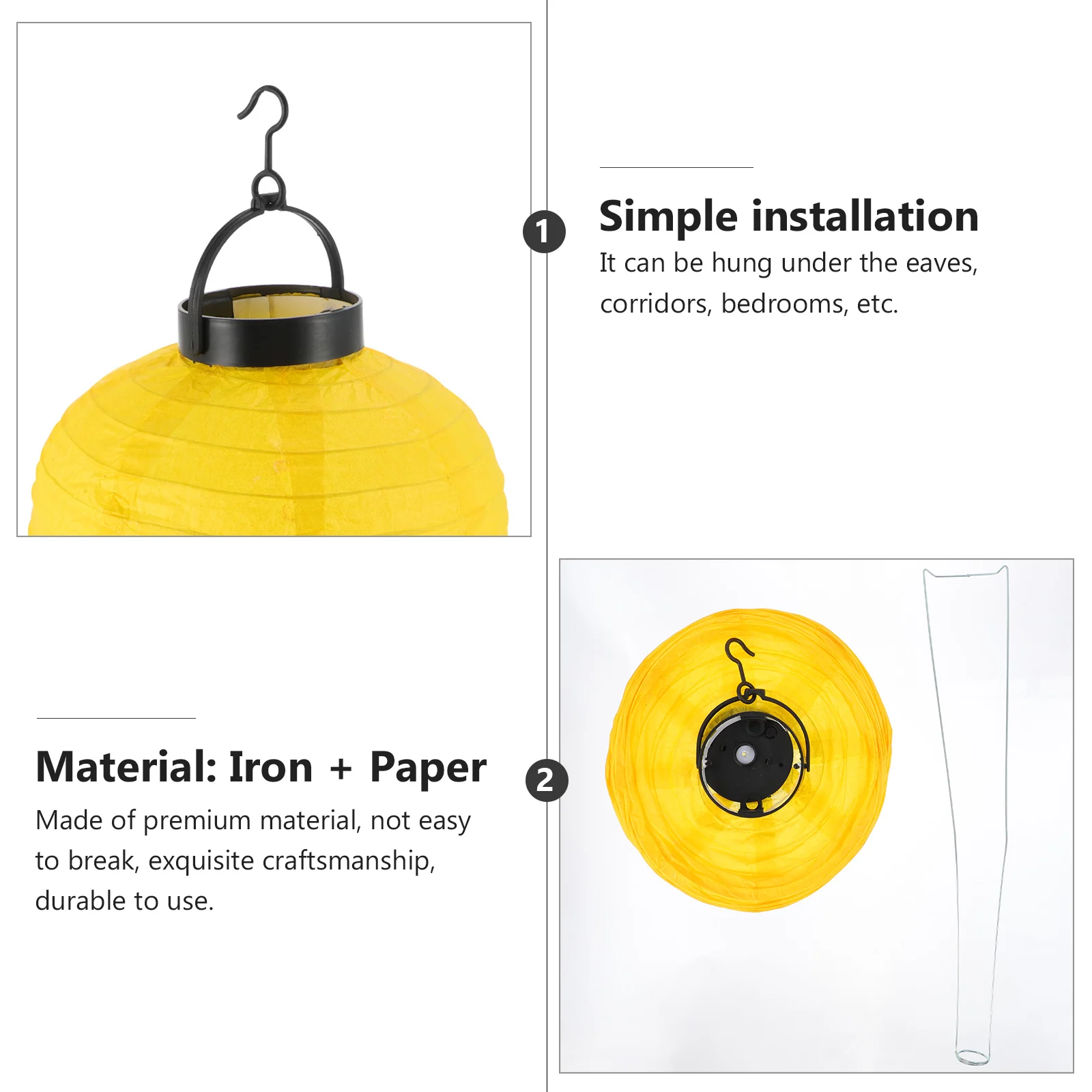 

1pc Led Hanging Lanterns Japanese Style Restaurant Decorative Paper Lantern Outdoor Yard Powered Festival Light