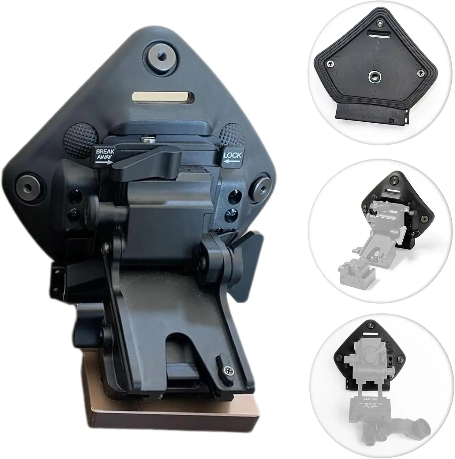 Tactical Helmet NVG Mount Shroud Universal NVG Night Vision Shroud Mount Base 1 or 3 Holes with Lamp for ACH MICH PASGT CVC