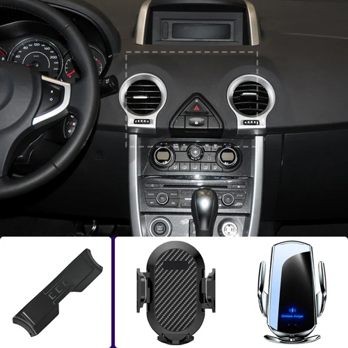Soporte de teléfono de coche para Renault Koleos 2009 2010 2011 2012 2013-2016 soportes de teléfono móvil carga inalámbrica de coche Base fija especial