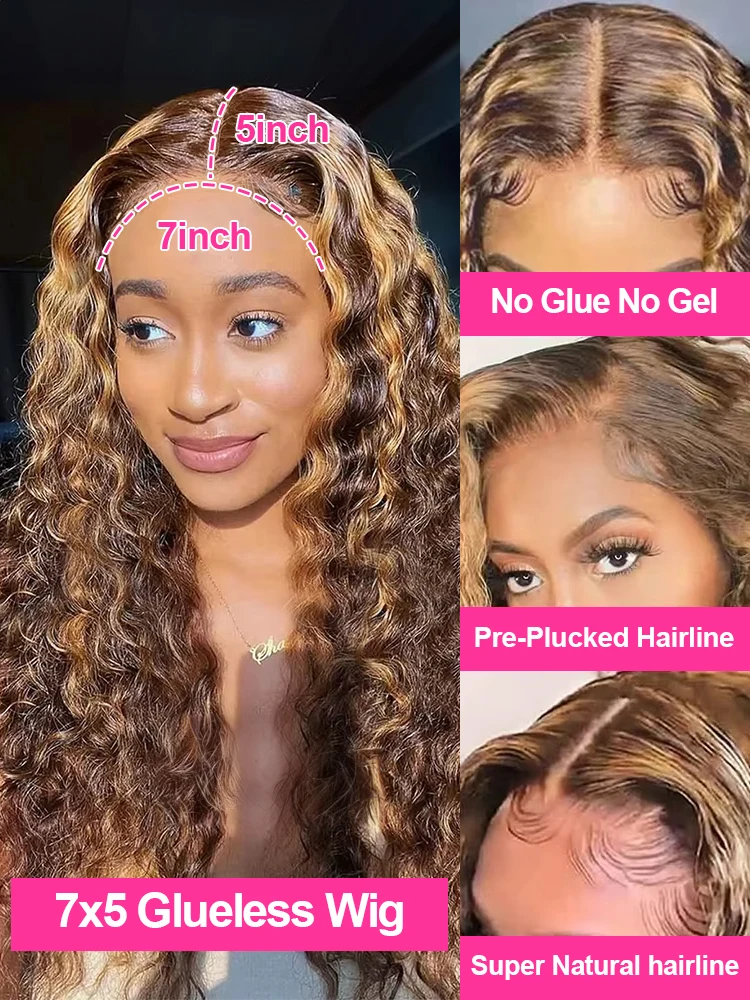 4/27 تسليط الضوء على شعر مستعار شعر الإنسان موجة عميقة شعر مستعار أمامي 13x4 HD الدانتيل الباروكة شعر الإنسان موجة المياه الباروكات مجعد الدانتيل الجبهة باروكة من شعر طبيعي #4