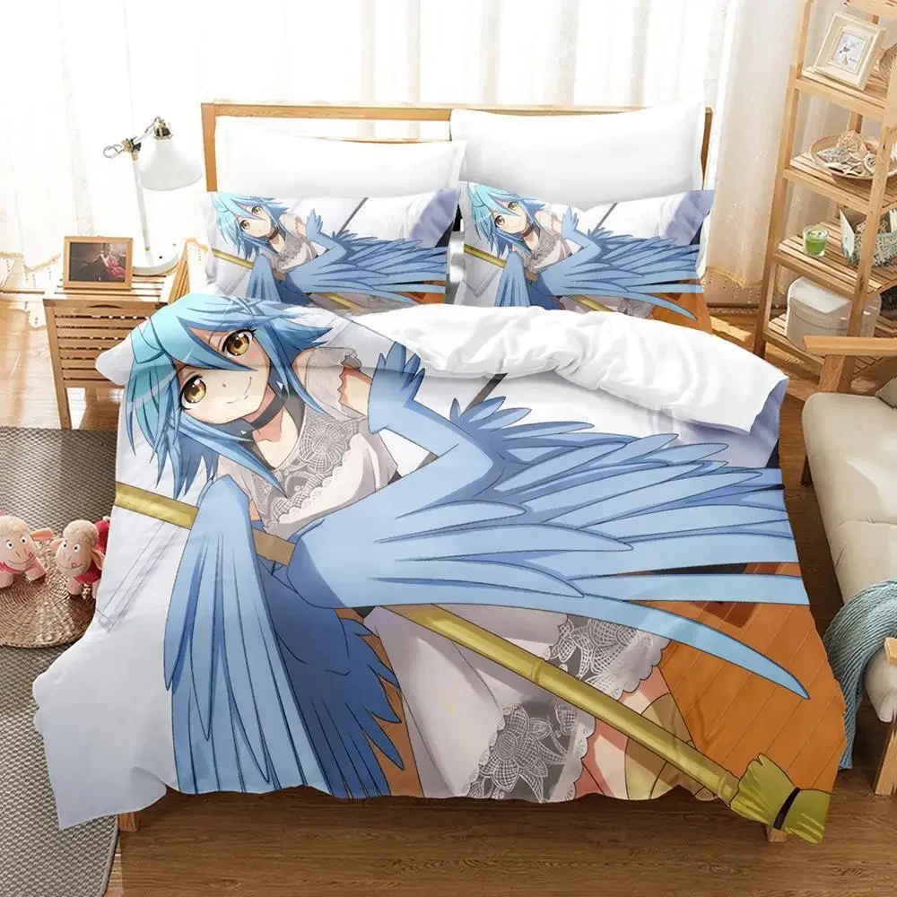 Monster Musume: Everyday Life With Monster Girls Bedding Set Cartoon Anime three-piece set Adult Kid Bedroom Duvet cover Sets