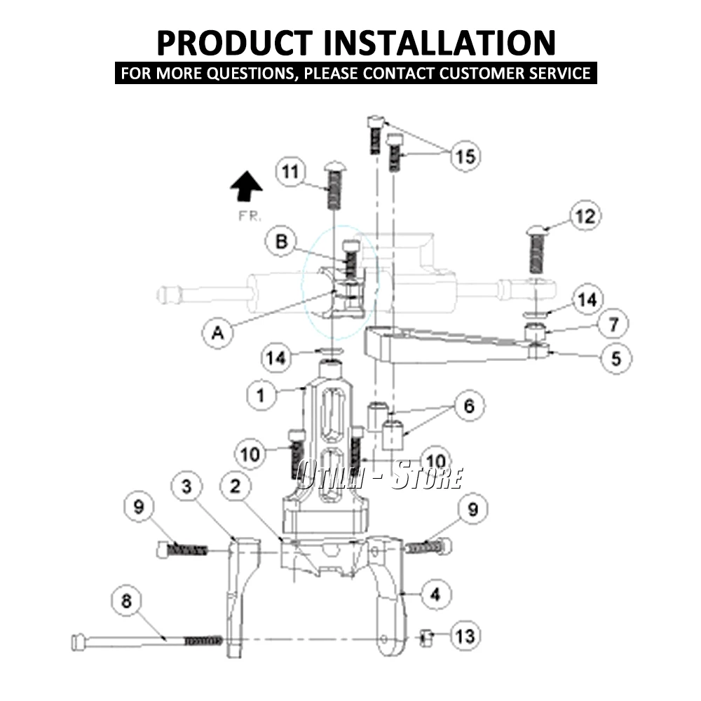 Motocicleta CNC Steering Damper Bracket Kit de montagem, HONDA CB1300, CB 1300, 2003, 2004, 2005, 2006, 2007, 2008, 2009, 2011, novo