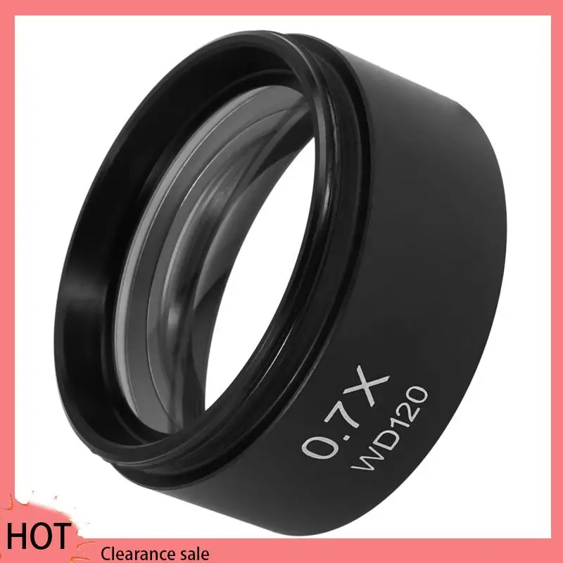 A88Z 4Pcs WD120 0.7X Trinocular Stereo Microscope Auxiliary Objective Lens Barlow Lens 48Mm Thread