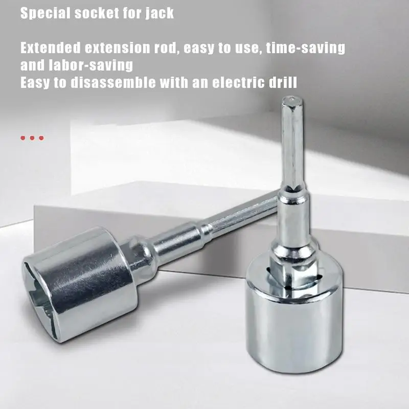 

Car Jack Socket Adapter Jack Handle Replacement Wrench Attachment Leveling Socket Supplies Accessories For Floor Travel River