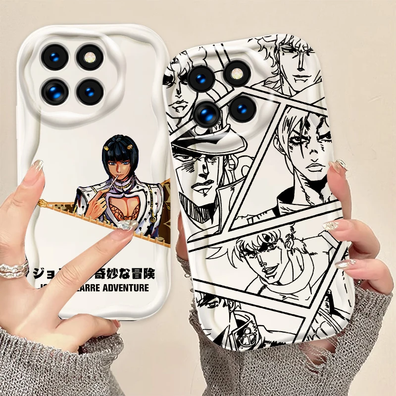 JOJO Anime Cute For Xiaomi Mi 14 12 12T 11 Lite Poco M6 X6 X5 X4 X3 M3 F4 Pro GT NFC 5G Wave Oil TPU Phone Case