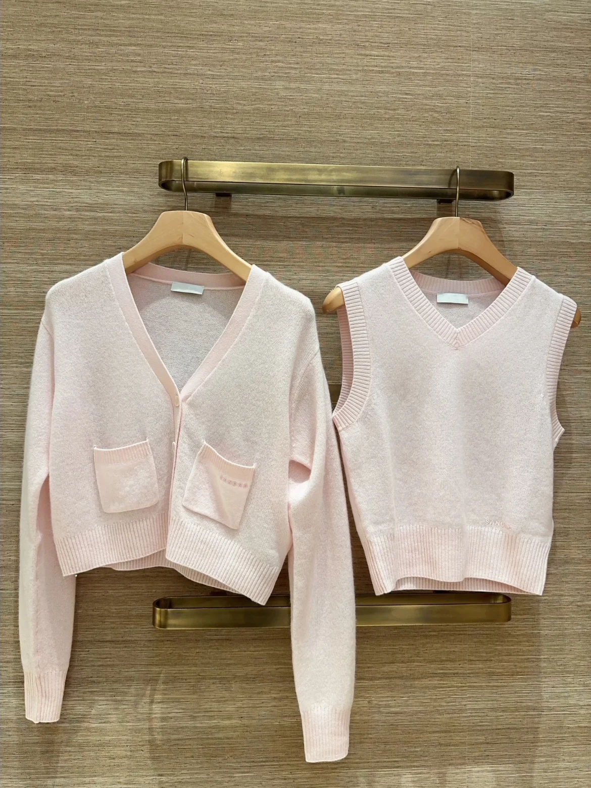 

Вязаный жилет Sweet Sle V-Ne Svel, длинный, розовый, с узором Blo, для ранней весны, модный комплект для женщин HEIDD S Home