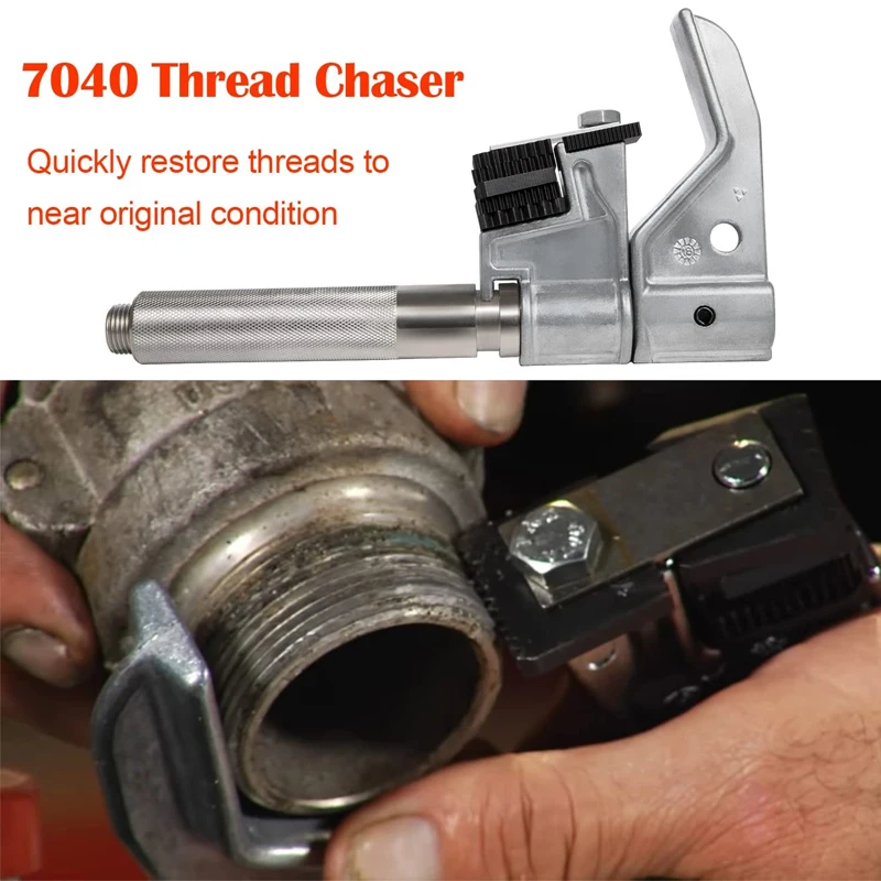 

7402 Universal Outside Thread Chaser Replace OTC 7402 External Thread Repair Tool Use for 1-1/4” to 5” OD