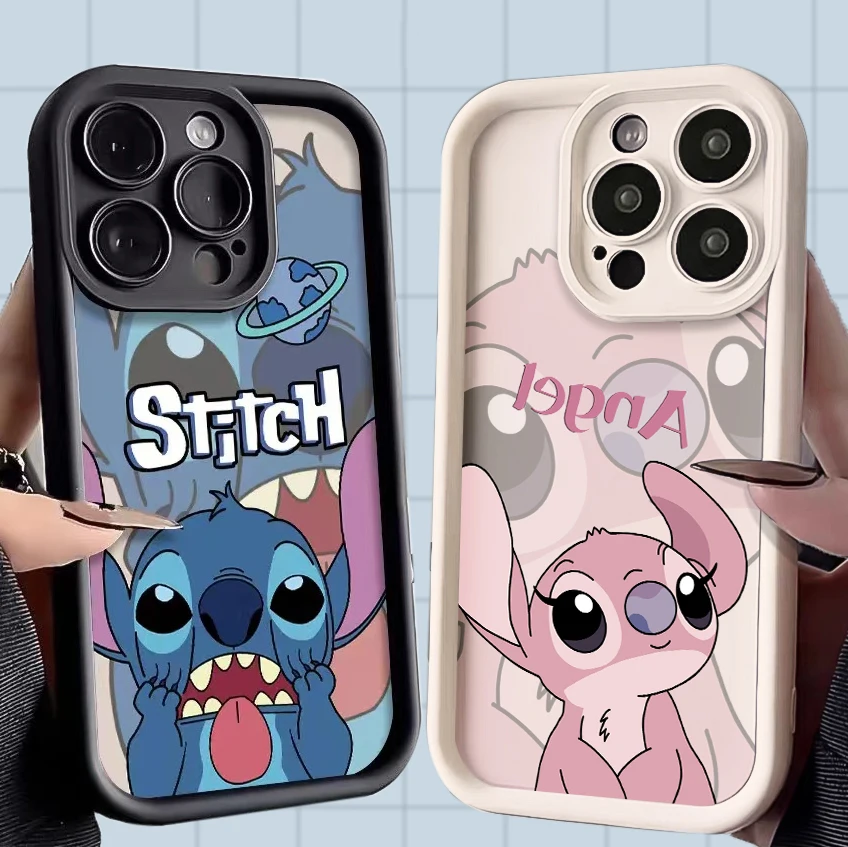 Disney Grimace Stitch Case for Samsung Galaxy S24 S23 Ultra S22 S21 Plus S20 FE A12 A32 A52 A52S A23 A33 A53 A14 A34 A54 Cover