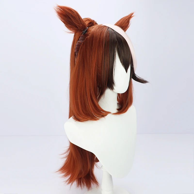 Anime Pretty Derby Symboli Rudolf Cosplay Wig Ears Tail Synthetic Hair Heat-resistant Fiber Symboli Rudolf Role Play+Wig Cap
