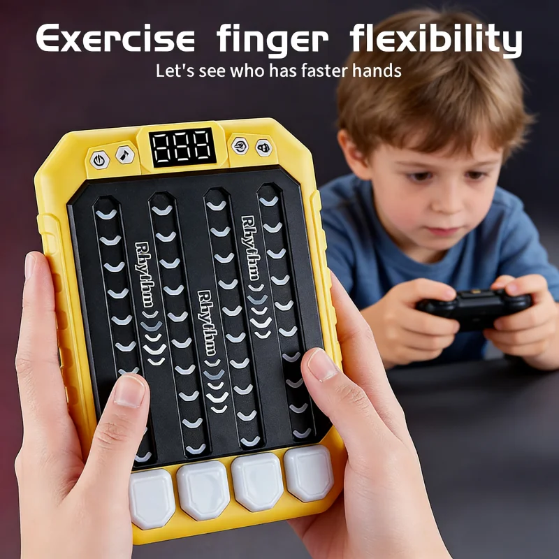 ZLang Montessori Pockets Travel Toy Electronic Music Rhythm Puzzle Game Machine Light Up Educationa Sensory Fast Push Table Game