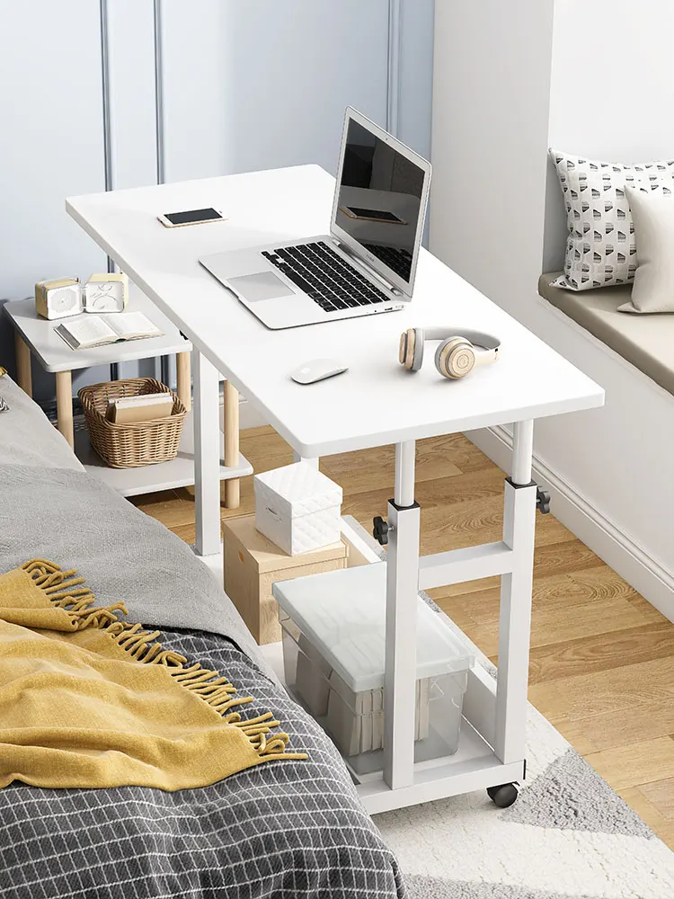 

Bedside Table, Removable Simple Small Table, Bedroom Home Student Desk, Simple Lifting Lazy Computer Desk