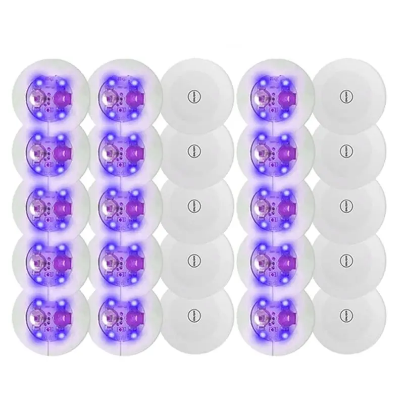 SOFT-25Pcs LED Coaster Light Up Coasters LED Bottle Light Bottle Glorifier LED Stickers Coaster Light Up For Drinks Purples