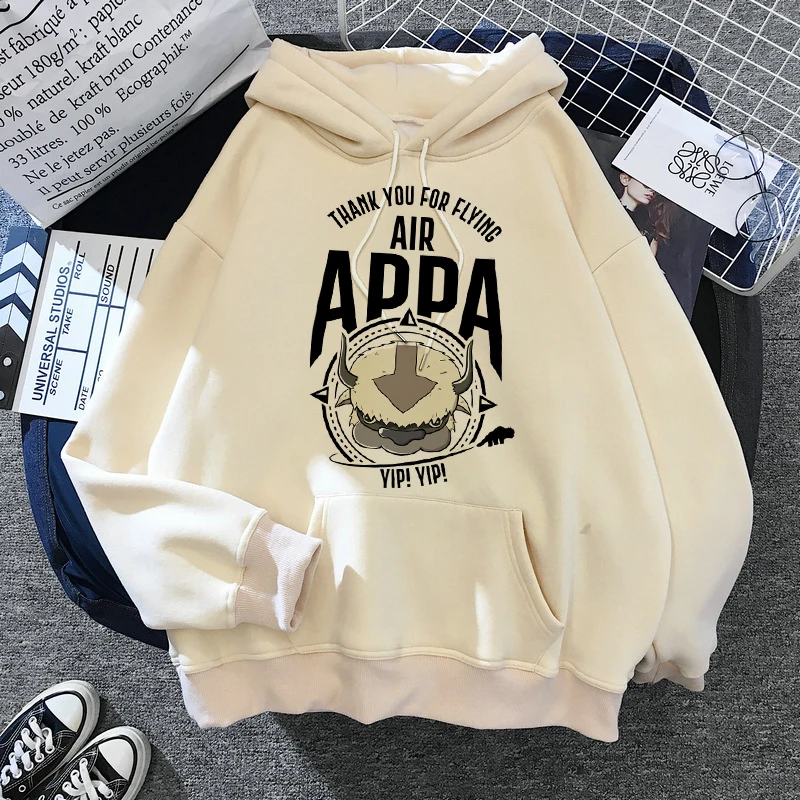 Hot Sale Avatar The Last Airbender Hoodies Men Appa Yip Harajuku Print Sweatshirts Unisex Fashion Long Sleeve Autumn Casual Hood