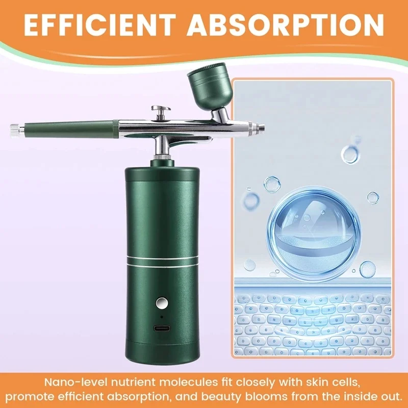 

Portable Airbrush Nail Art Spray Compressor for Cake Decoration and Craft Painting with Nano Steam Gun