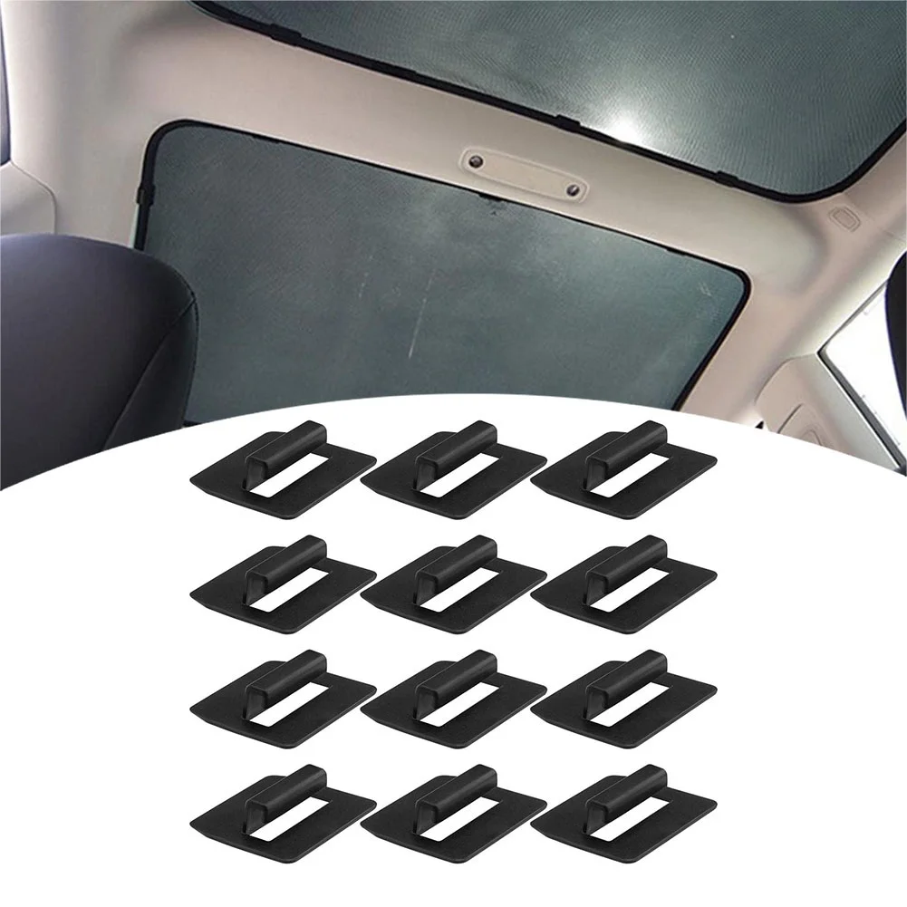 

12PCS Shade Net Curtain Buckles Black ABS Auto Fastener Clips For Tesla Model Y S X 3 Roof Sunshade Clip Car Interior Accessorie