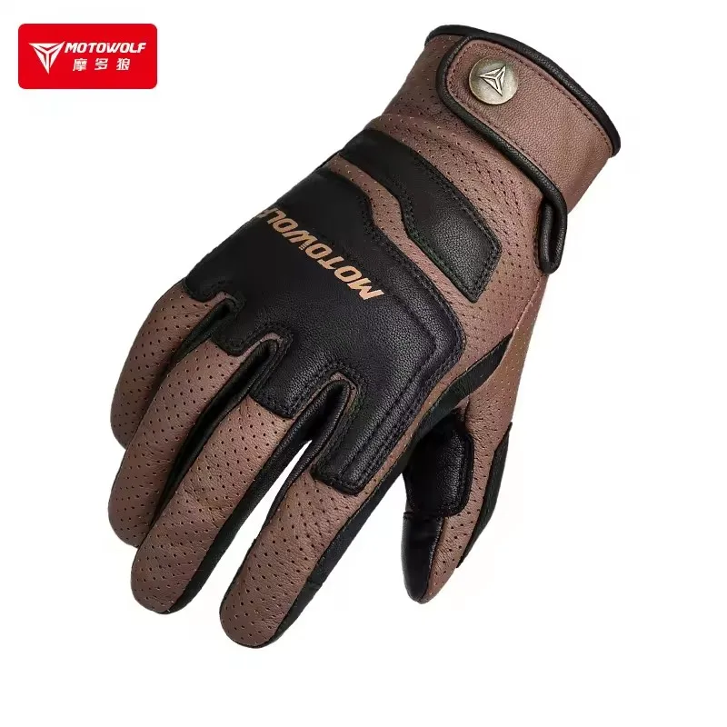 Guantes para Motos Leather Motorcycle Gloves Accesorios Moto Luva Motocicleta Motorrad Guanti Luvas Retro Vintage Riding Gloves