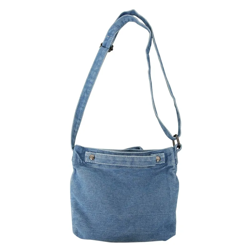 

Stylish Washed Denim Mini Crossbody - Small Shoulder Bag for Phones, Sports Casual Use
