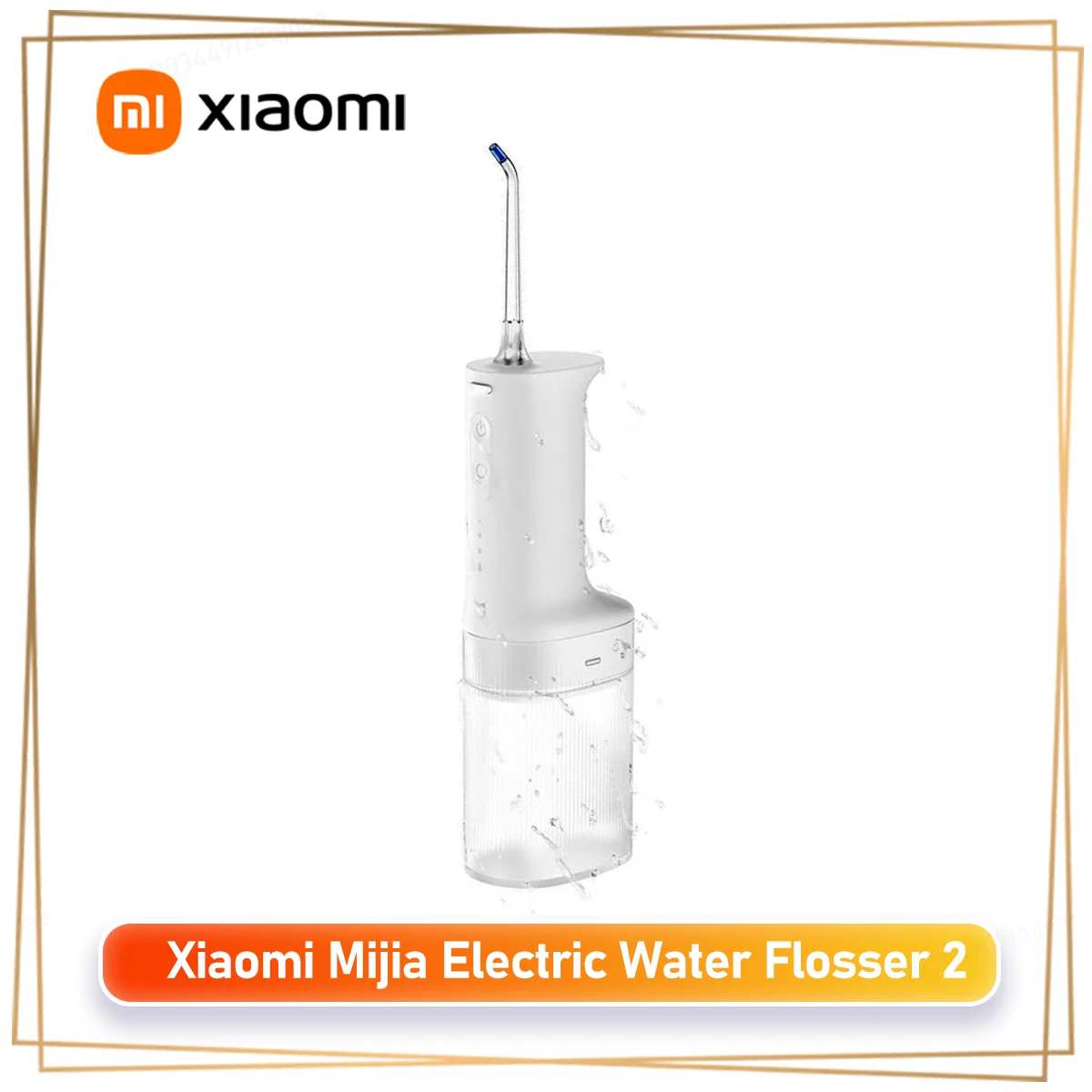 

Xiaomi MI Water Flosser 2 Portable Cordless Dental Oral Irrigator 3 Modes 200ML Tank IPX7 Waterproof Rechargeable Teeth Cleaner