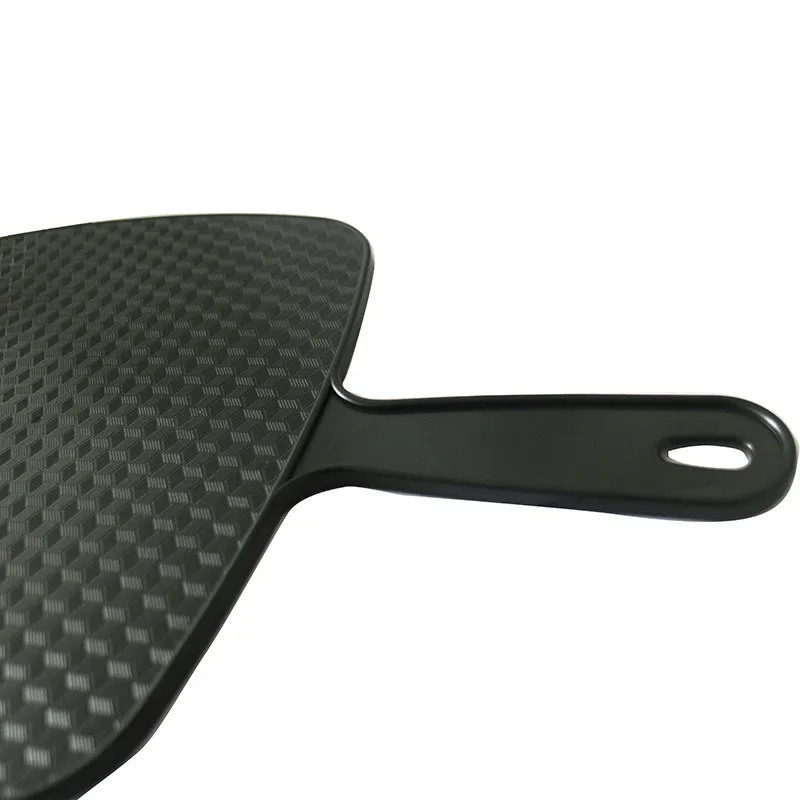 مرآة محمولة باليد، مرآة احترافية لصالونات الحلاقة ومصففي الشعر مع مقبض، مرآة يد عملية للمنزل (أسود) #4