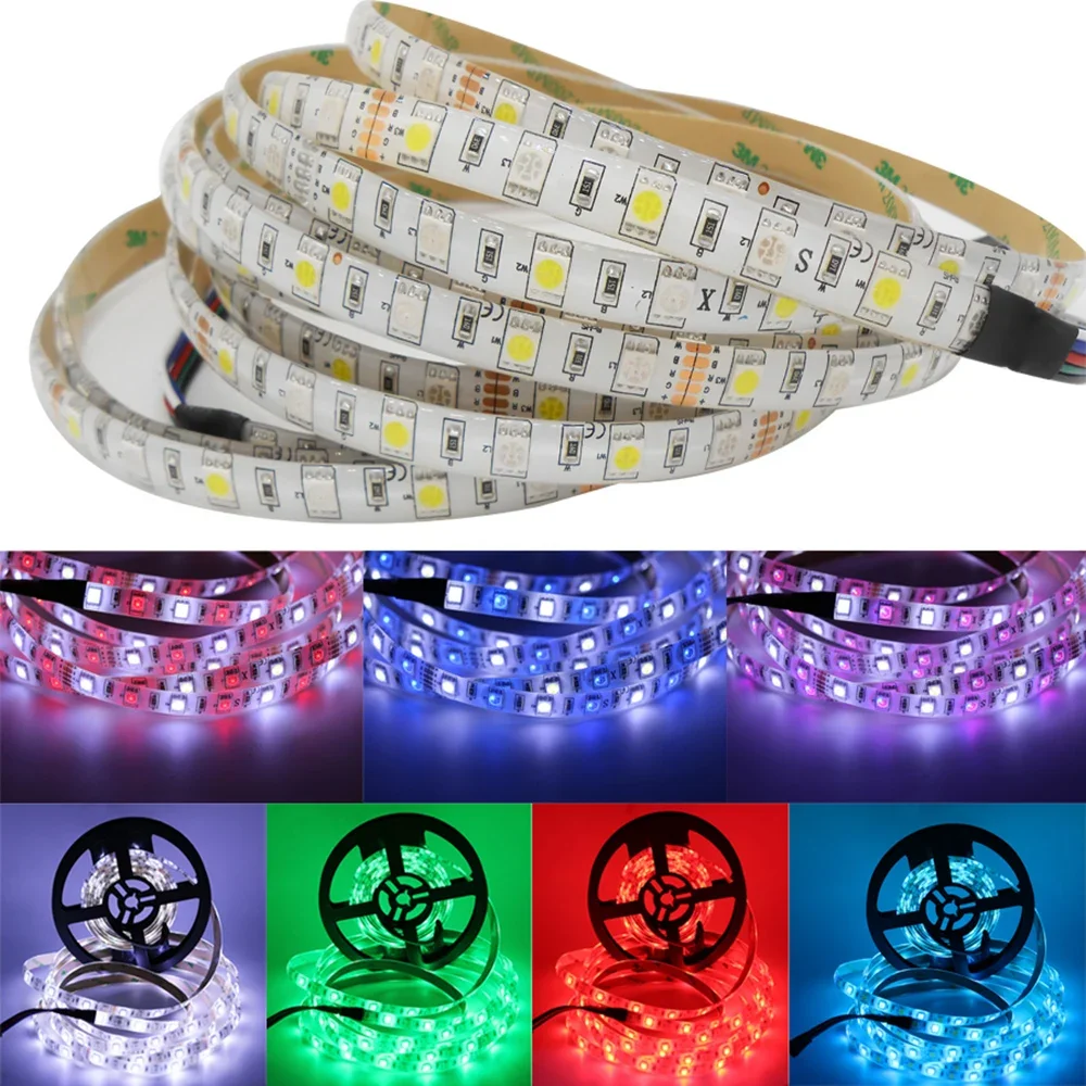 Necen 2 x 5 M LED RGBW Strip Lights DC 12V with 44key Mini Controller and LED Power Supply