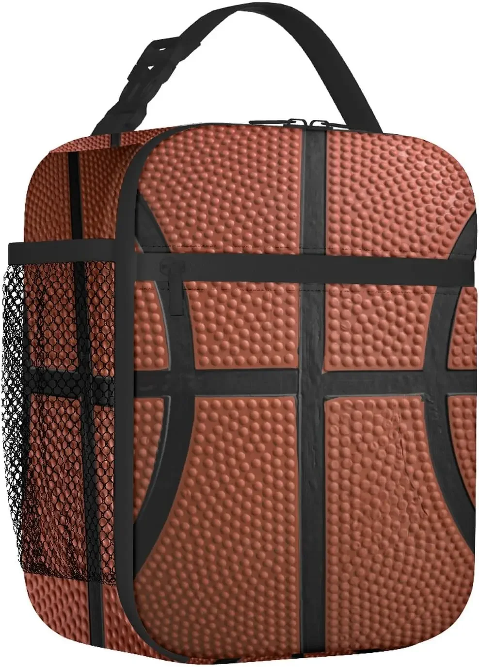 Basketball Lunch Bag for Women Men Insulated Reusable Lunch Box for Work Office School Picnic Portable Bento Tote Bag Cooler Bag