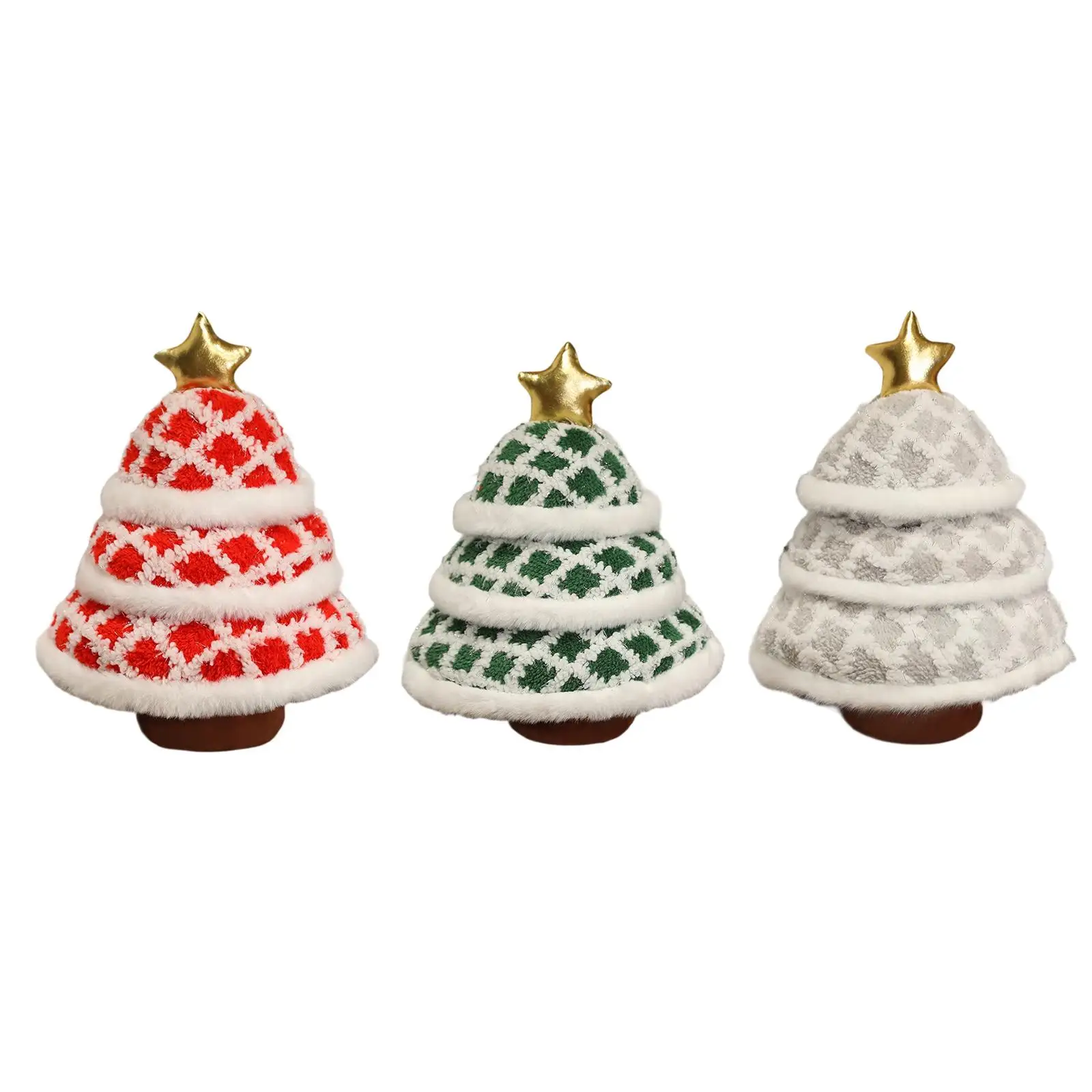 Simulation Christmas Tree Plush Toy Holiday Gift Adorable Christmas Tree Doll for Hotel Apartment Living Room Home Boys Girls