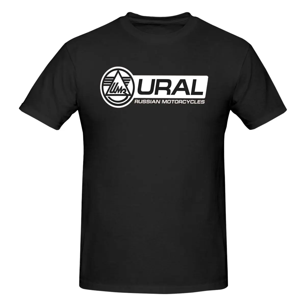 Camisetas de motocicleta para hombre, ropa de algodón puro Ural, Vintage, manga corta, cuello redondo, 6XL