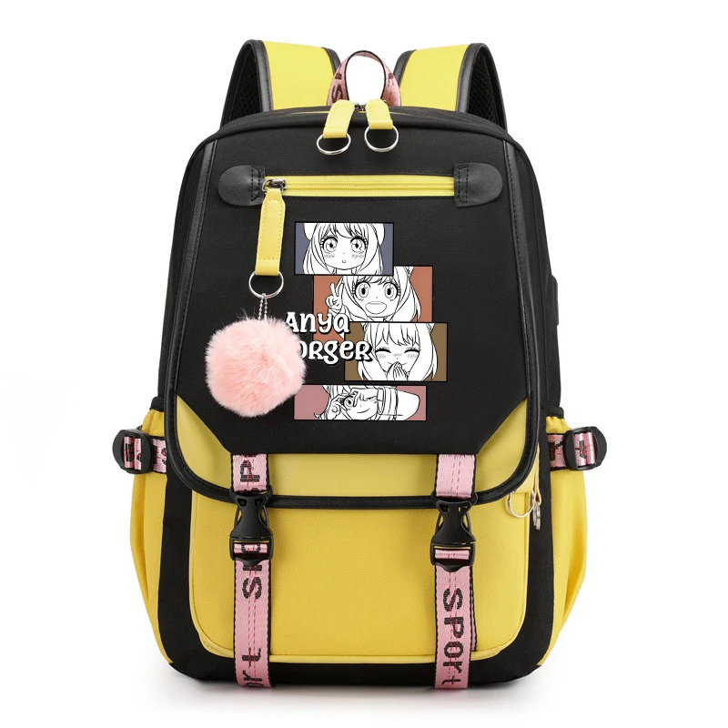 Hot Anime Anya Forger Backpack Student Girls School Bag Women Men Casual Daily Backpack Travel Bag