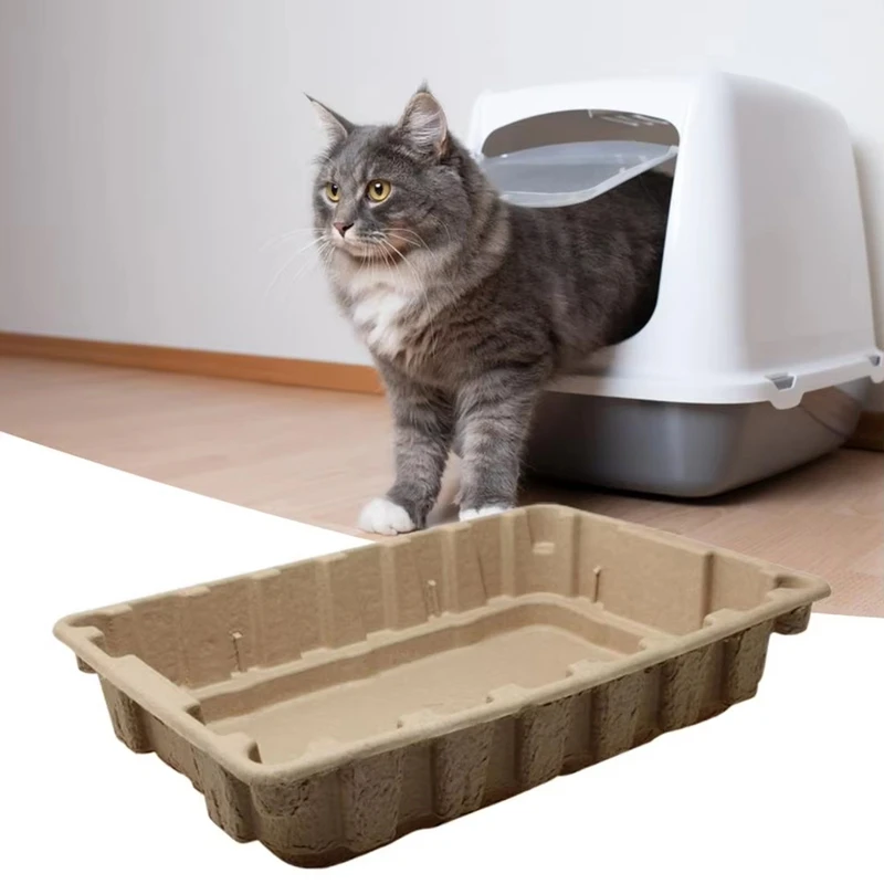 NEW-Durable Cat Toilet Waterproof Stackable Eco-Friendly Portable Pet Kittens Litter Box Cat Bedpan Sanitary