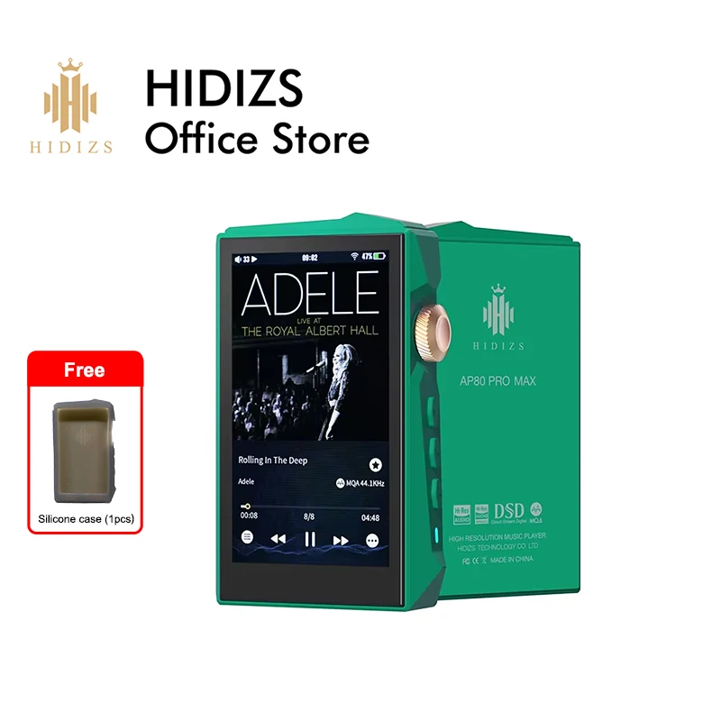 reproductor de musica hifi hidizs ap80 pro max rojoverde todo en uno reproductor mp3 con audio de alta resolucion bluetooth 51 dac usb dual es9219c mqa