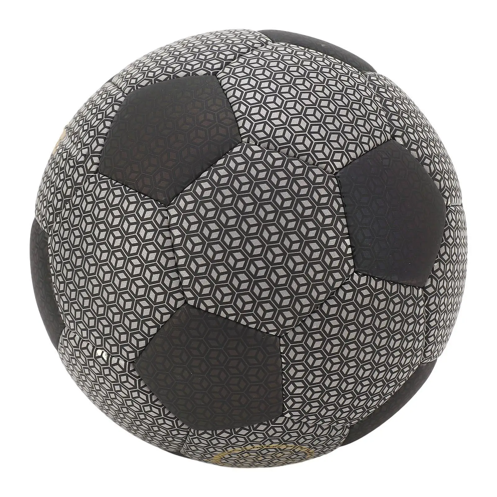 Светящийся голографический светоотражающий футбольный мяч для ночных тренировок, прочный, износостойкий, светящийся внешний вид, футбольный мяч