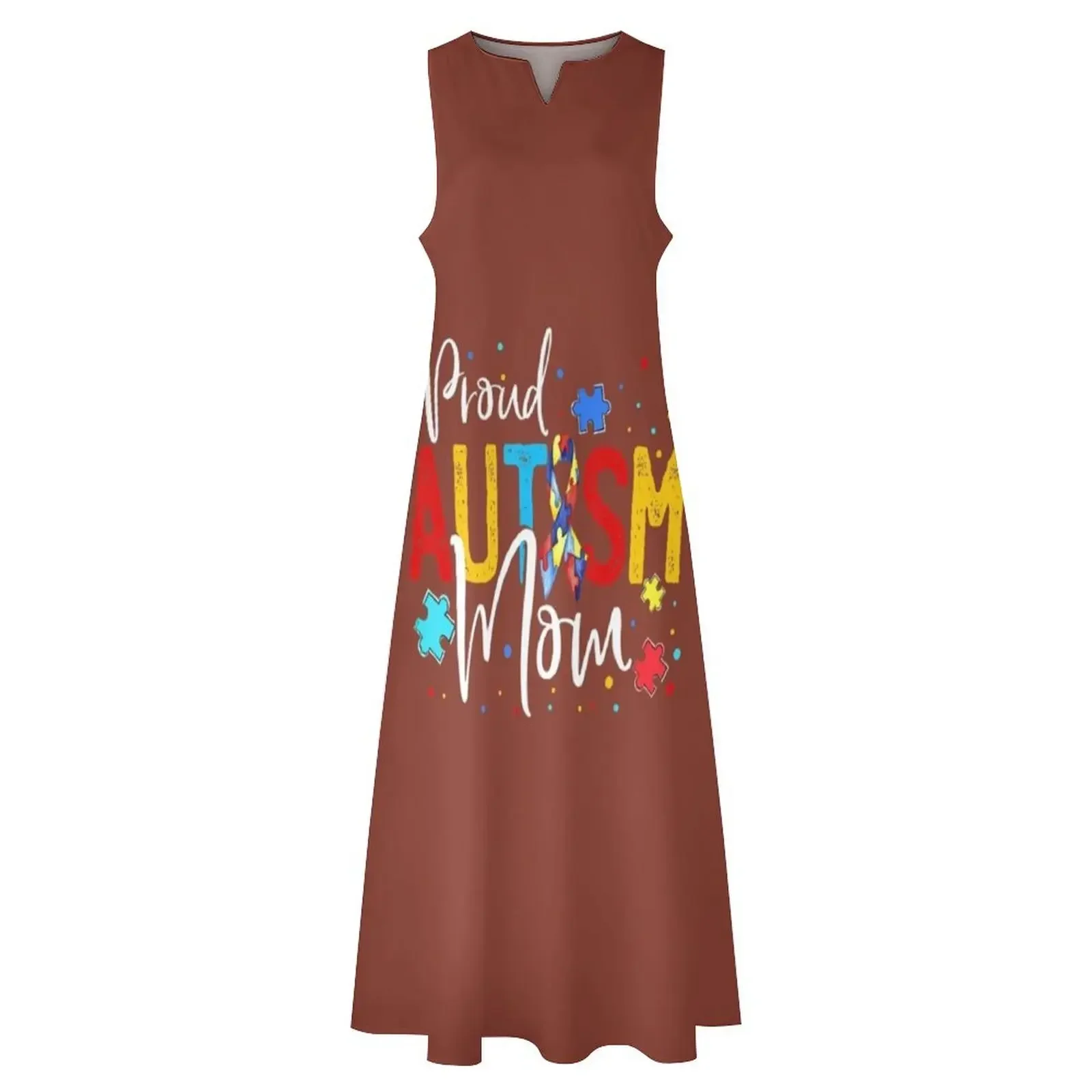 Sensibilisation à l'autisme famille correspondant adultes t-shirts \ t robe longue robes d'été pour femmes vêtements d'été robes pour robe de soirée de mariage