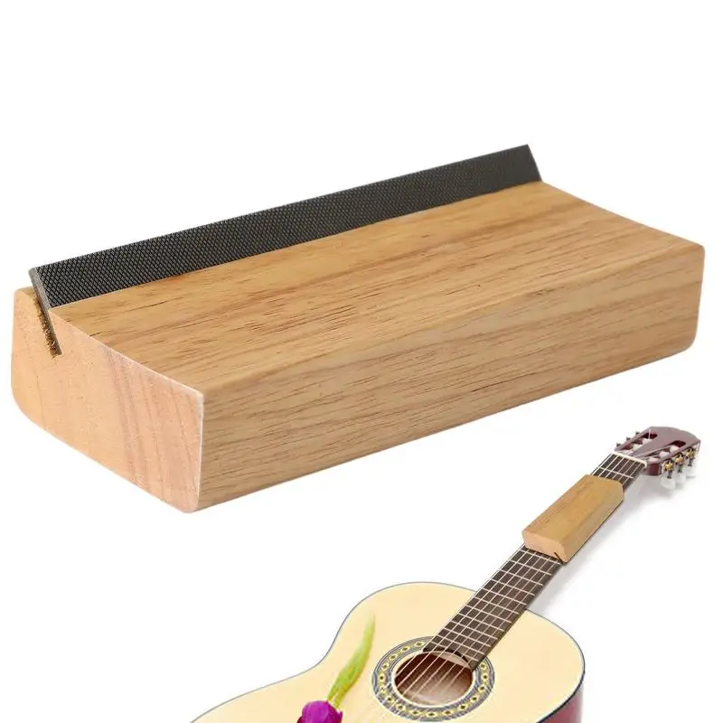 Guitar Fret Tools 35 Degree Angle Fret End Dressing File Olive Wood Electric Guitar Chamfer File For Acoustic Guitar Radius