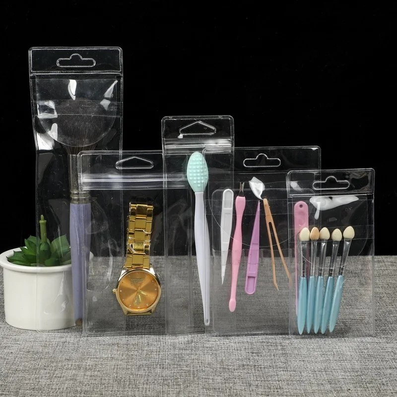 1000Pcs/Lot Thickened Transparent PVC Insert Bag for Makeup Brush and Cosmetic Tools Wholesale