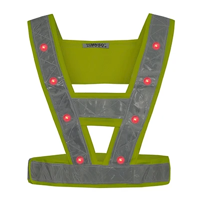 SPARDWEAR Safety Led Vest Reflective Led Vest Safety Vest Led Lights Fluorescent Yellow Vest with Led Lamps Fast Shipping