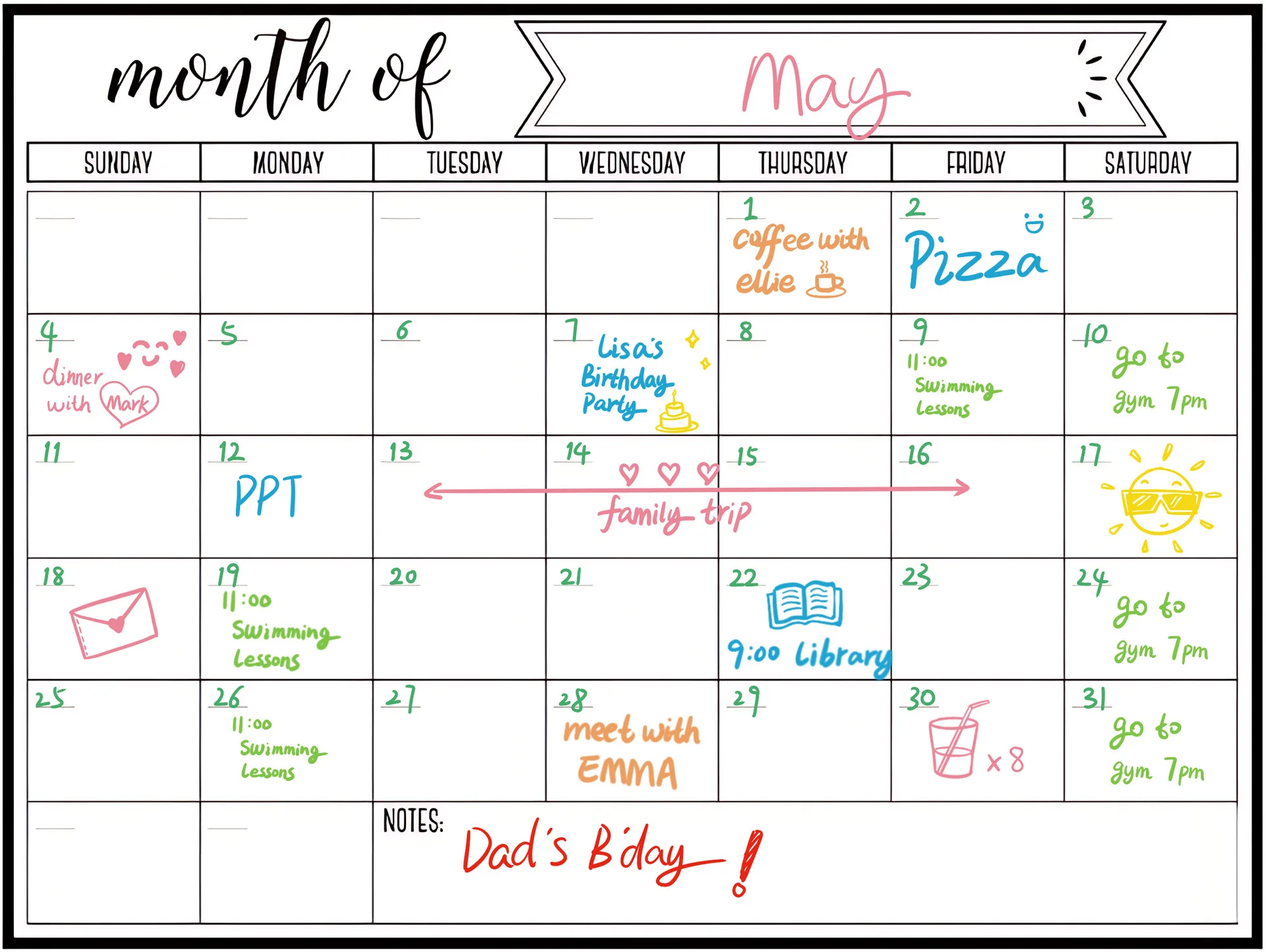 Magnetic Calendar Smooth Fridge Sticker Magnetic Planner Magnetic Refrigerator Whiteboard For Kitchen Home Office