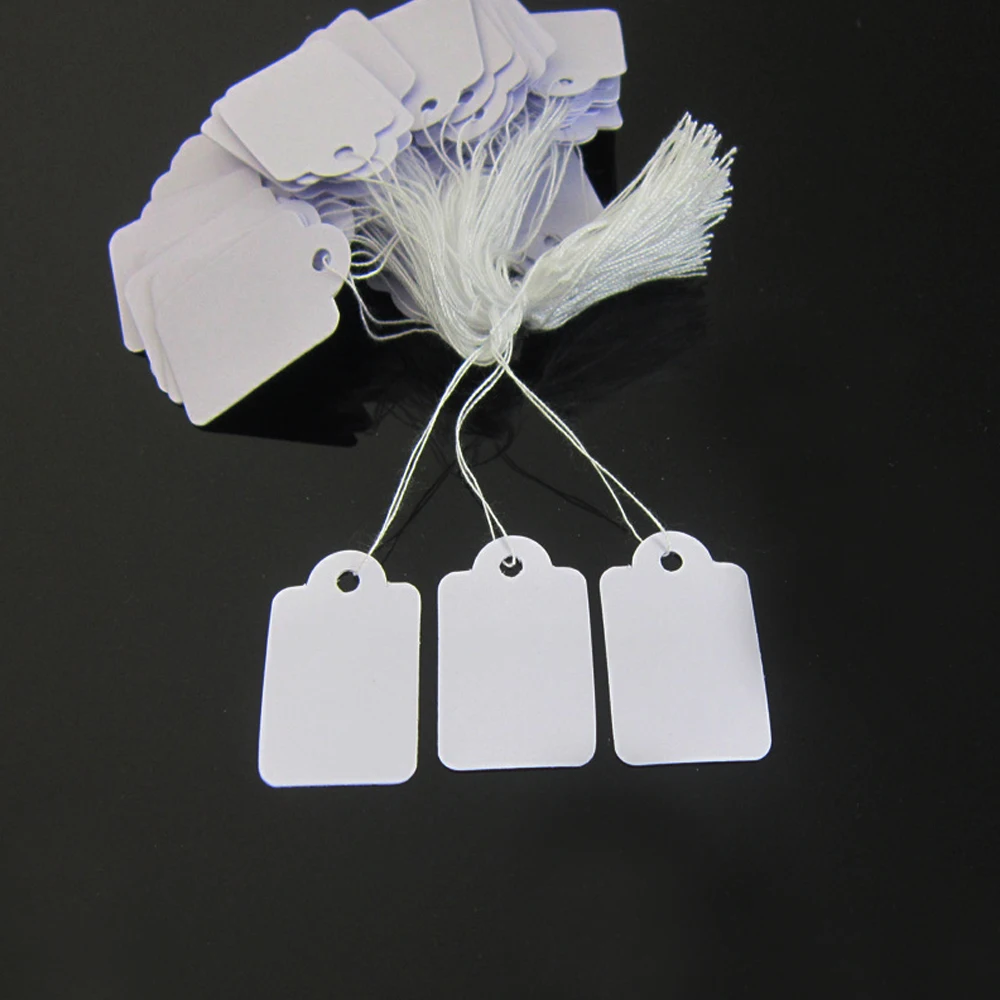 500pcs Price Label Tags Gift Ornament Watch Jewelry Display Clothing Merchandise Blank Handwritten Price Tag Paper Cards