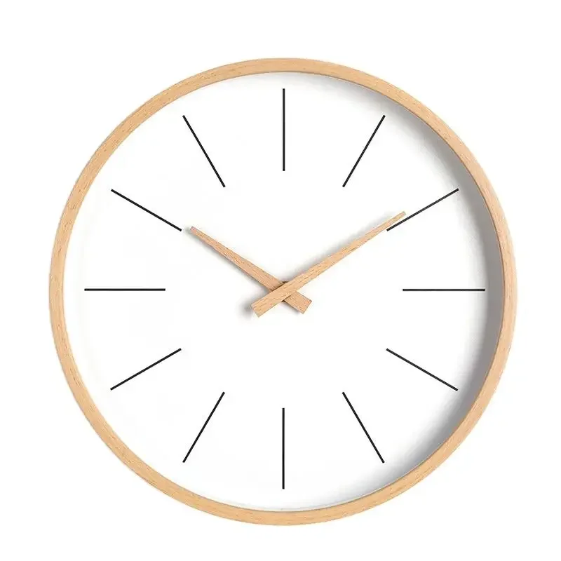 Large Soild Wood Wall Clock Modern Silent Wall Watches Home Decor Nordic Art Kitchen Clocks Bedroom Horloge Murale Gift