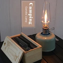 New Outdoor Camping Lamp Lantern Gas Candle Lamp Tent Lantern Light for Backpacking Camping Hiking Fishing