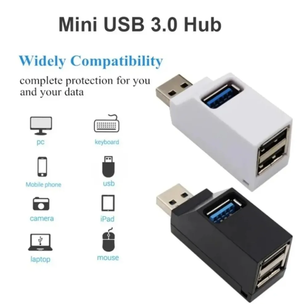 Usb 3.0 Hub Adapter Extender Mini Splitter 1 Tot 3 Poorten Hoge Snelheid Usb 3.0 2.0 Hub Voor U Schijf Kaartlezer Pc Laptop Accessoires